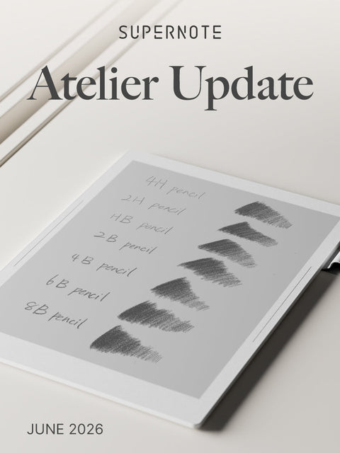 Supernote Atelier Update: Pencil Brush Refined, Adjustable Reference Opacity