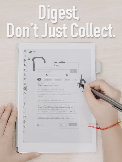 Reimagined Digest for Active Thinking & New Text Box for Enriched Notes